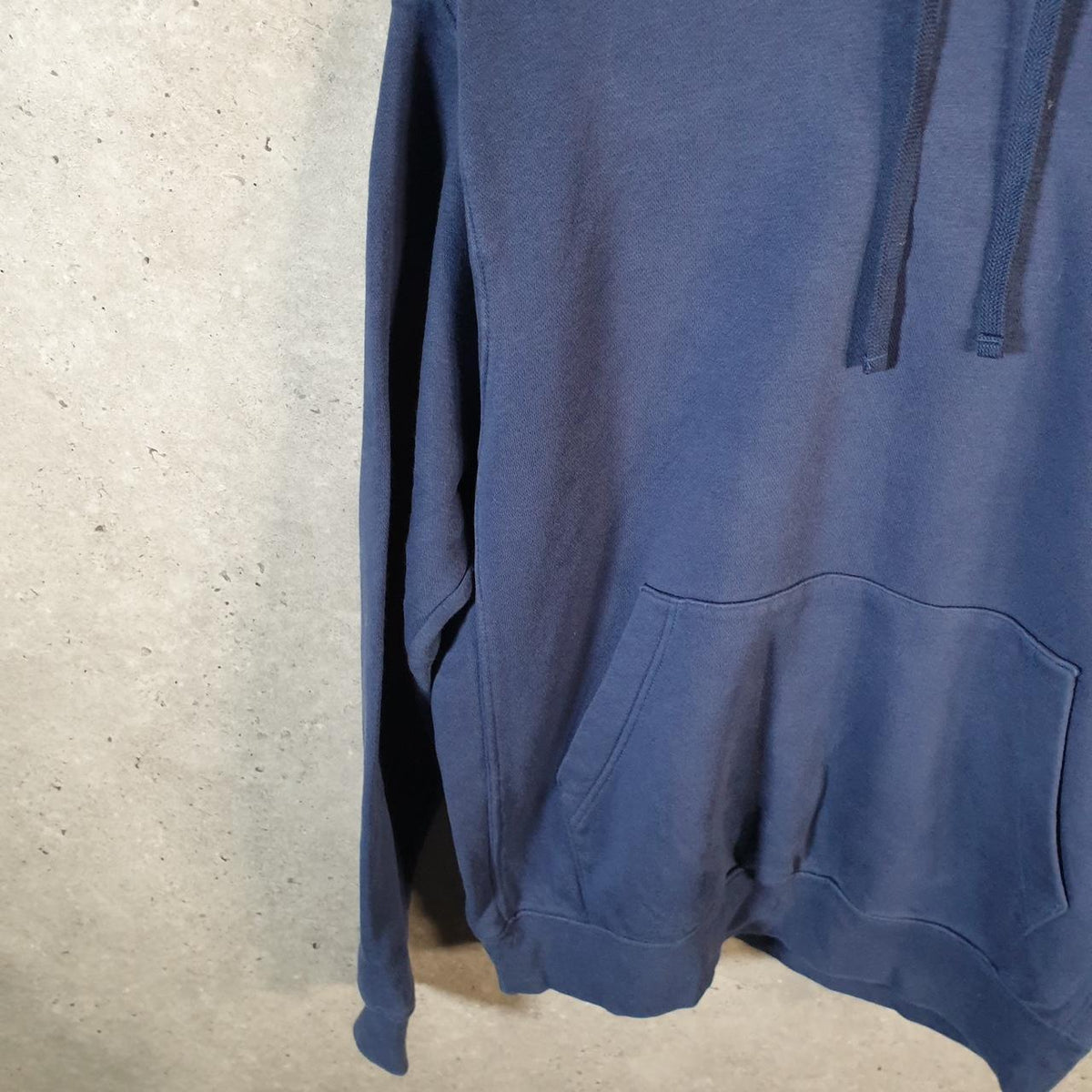 Vintage Nike Club Embroidered Hoodie Men’s Small Navy Blue Swoosh Y2K Pullover