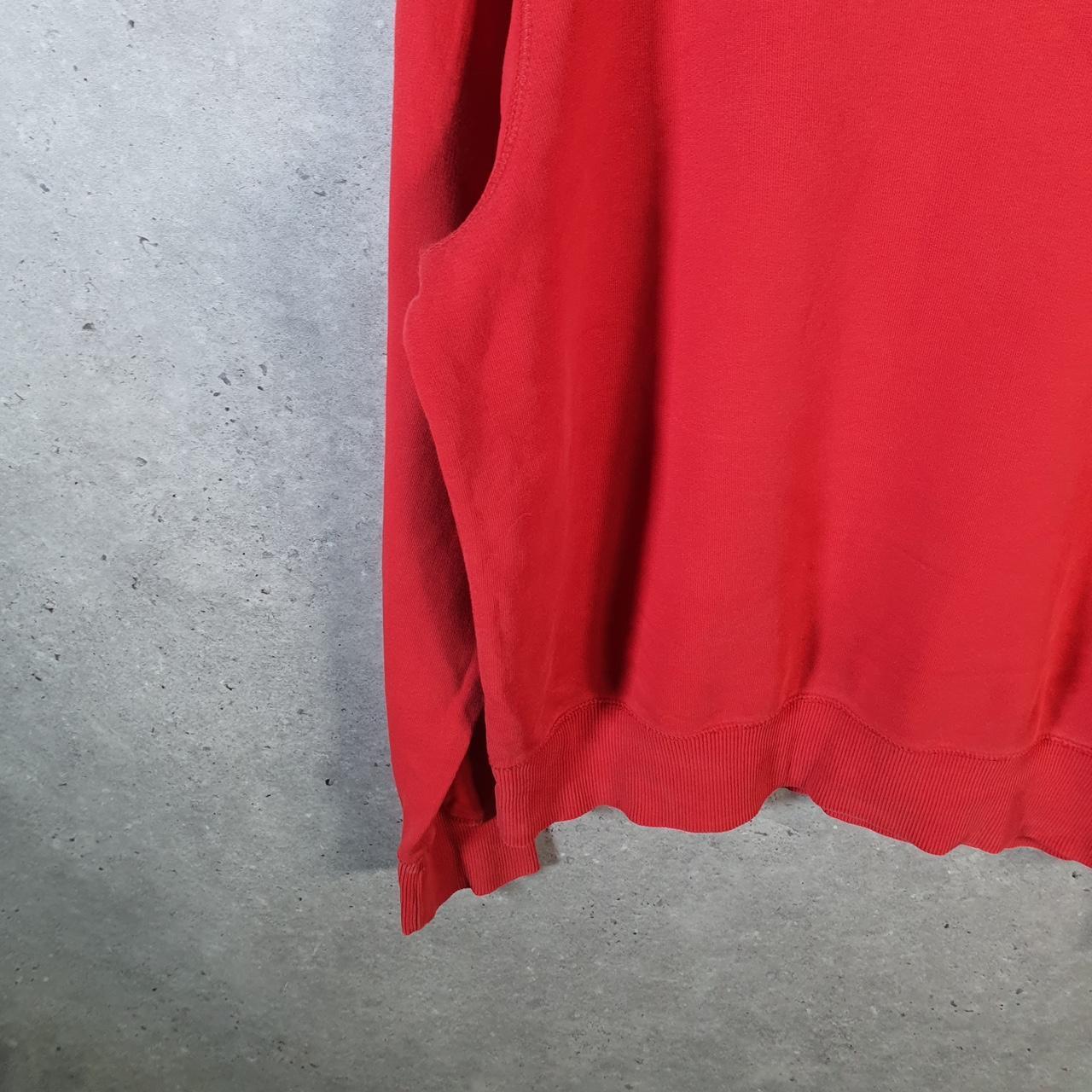 Vintage Nike Sweatshirt Mens Medium Red Single Swoosh Y2K Pullover Embroidered Logo