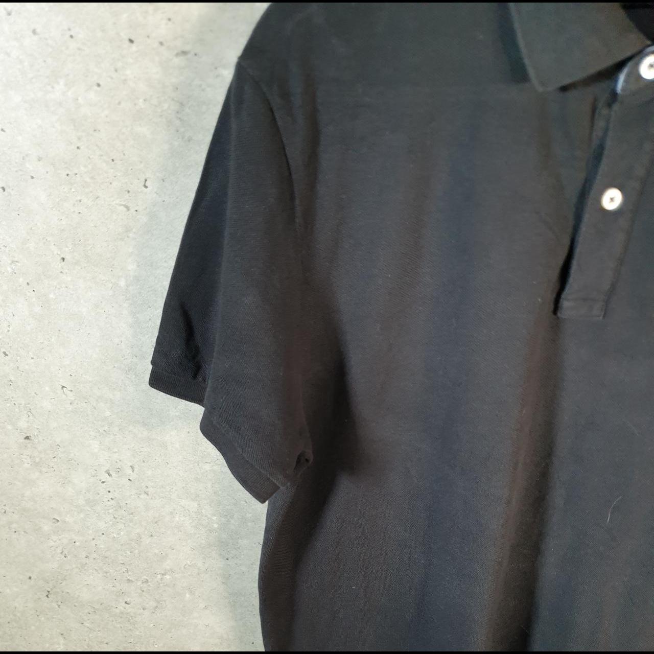 Vintage Tommy Hilfiger Polo Shirt Men’s Large Black Custom Fit Embroidered Logo