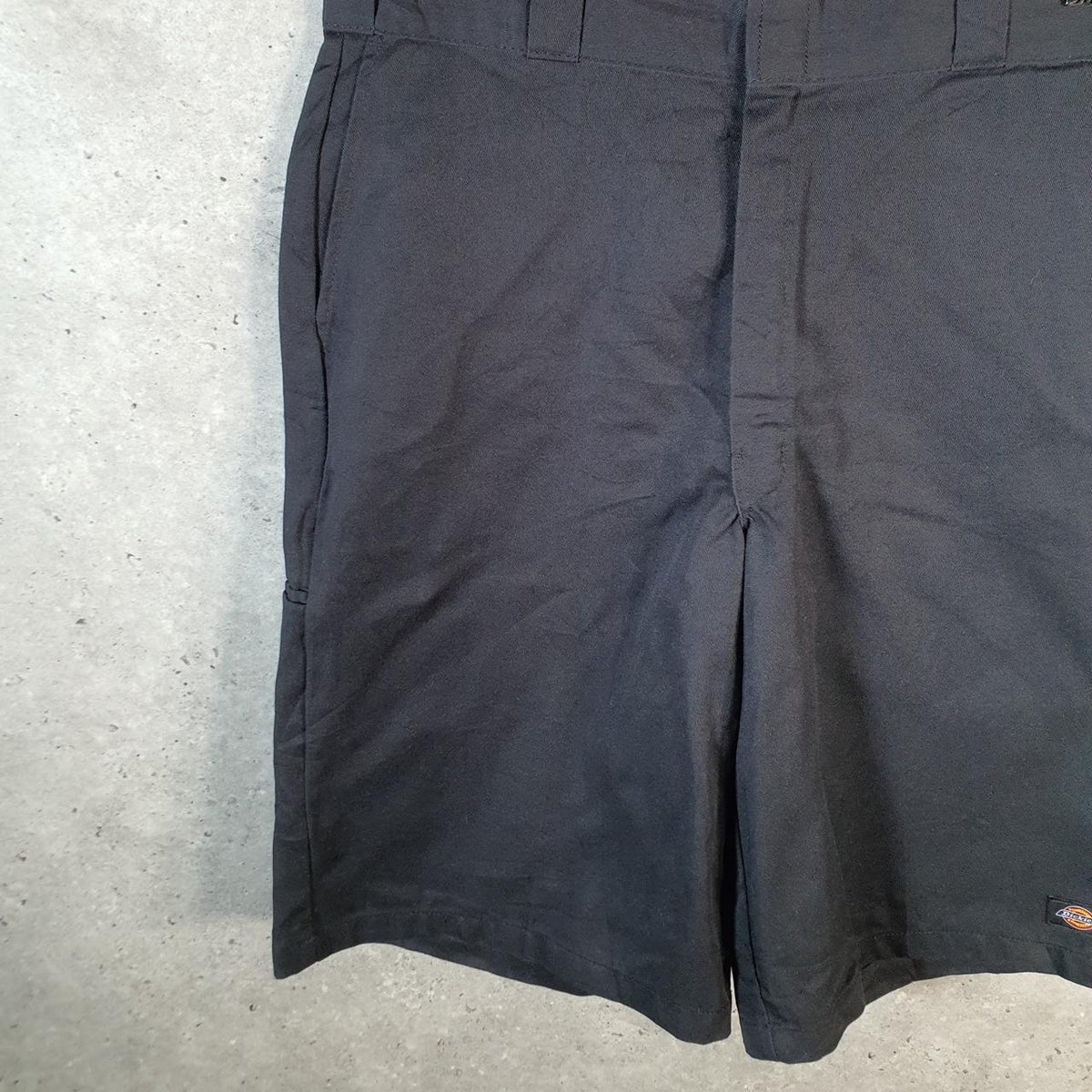 Vintage Dickies Baggy Chino Shorts Jorts Cargo Mens W38 Black Loose Fit