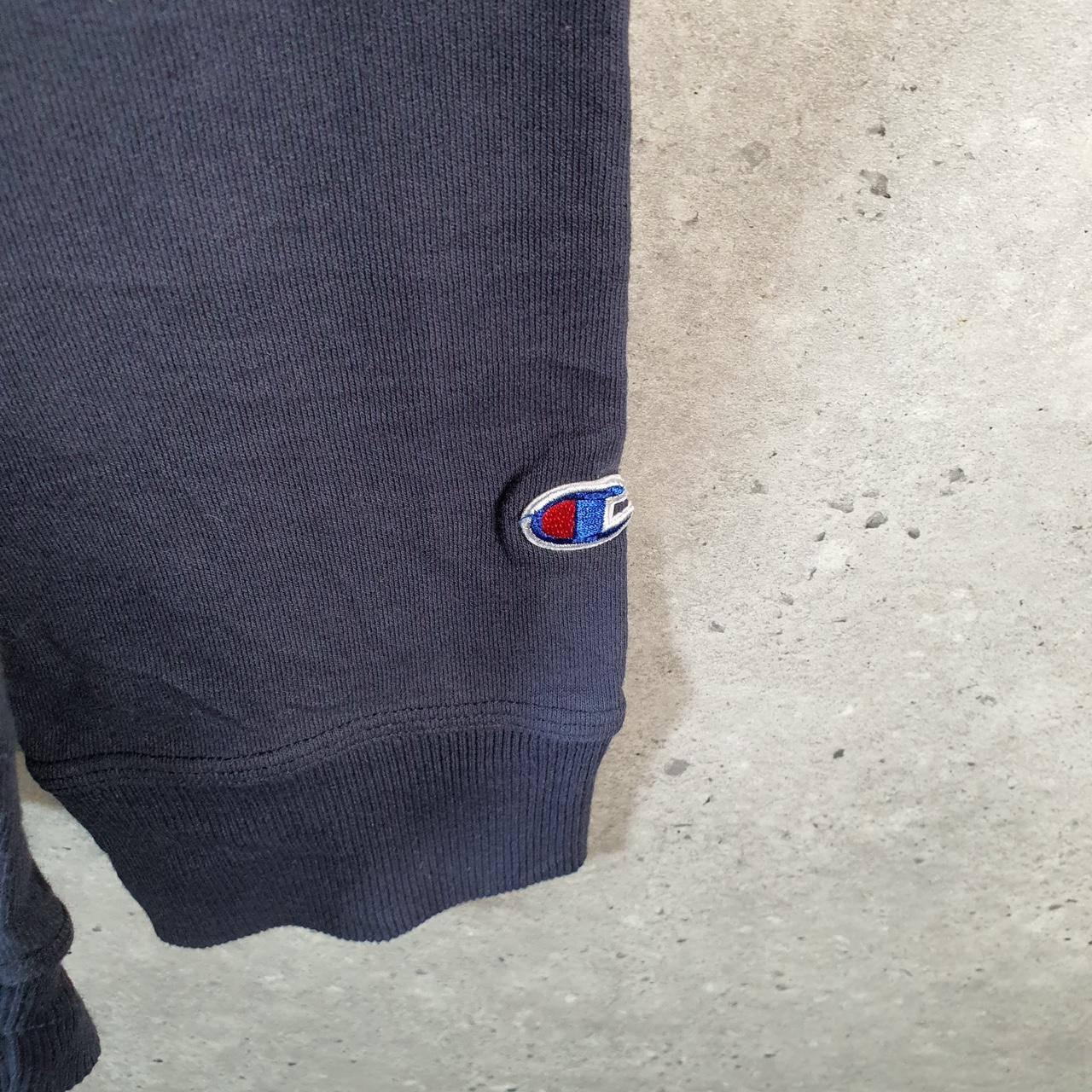 Vintage Champion Sweatshirt Men’s 2XL Navy Blue USA Pullover Spellout Logo