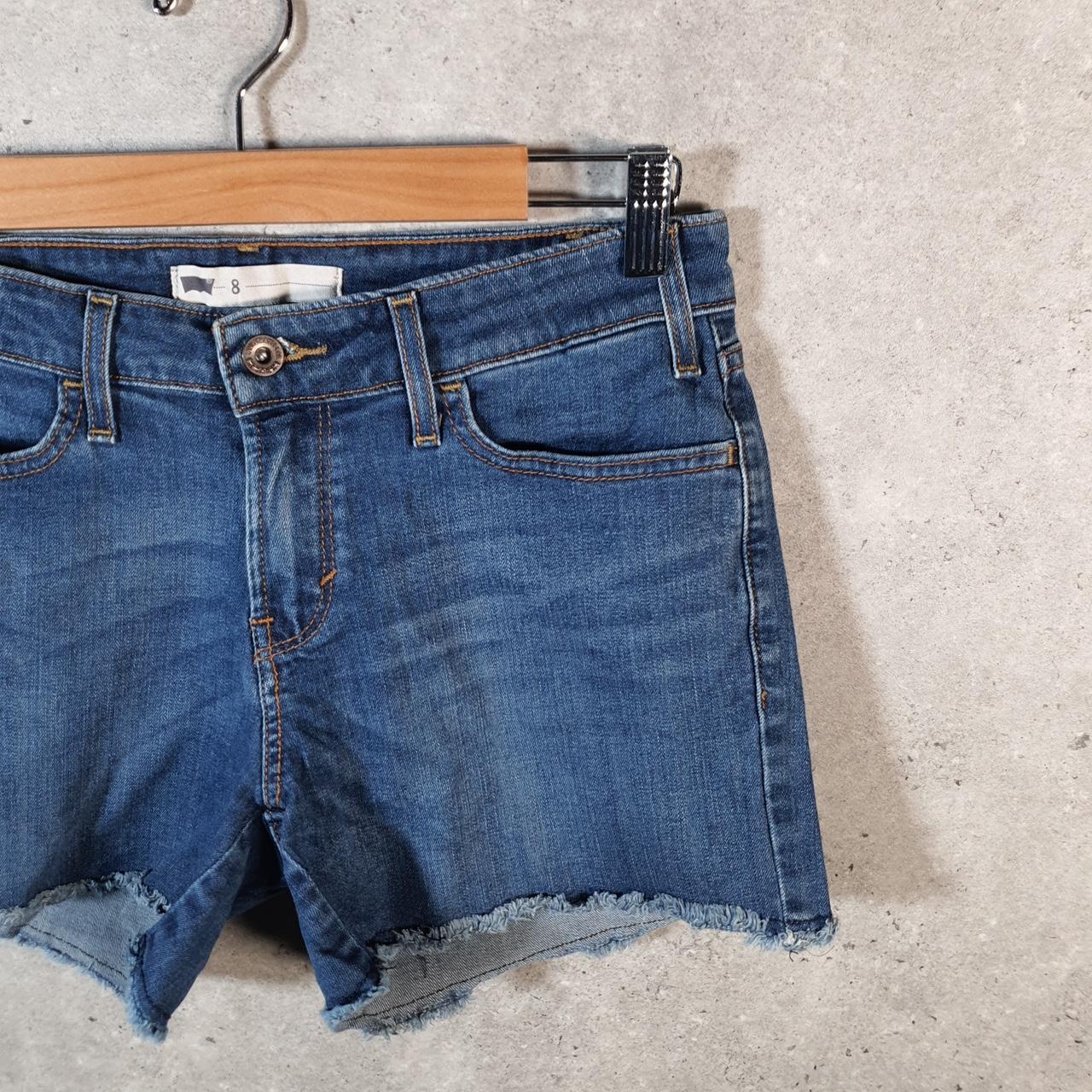 Vintage Levi’s Cut Off Shorts Jorts Cargo Womens W28 Blue Relaxed Denim