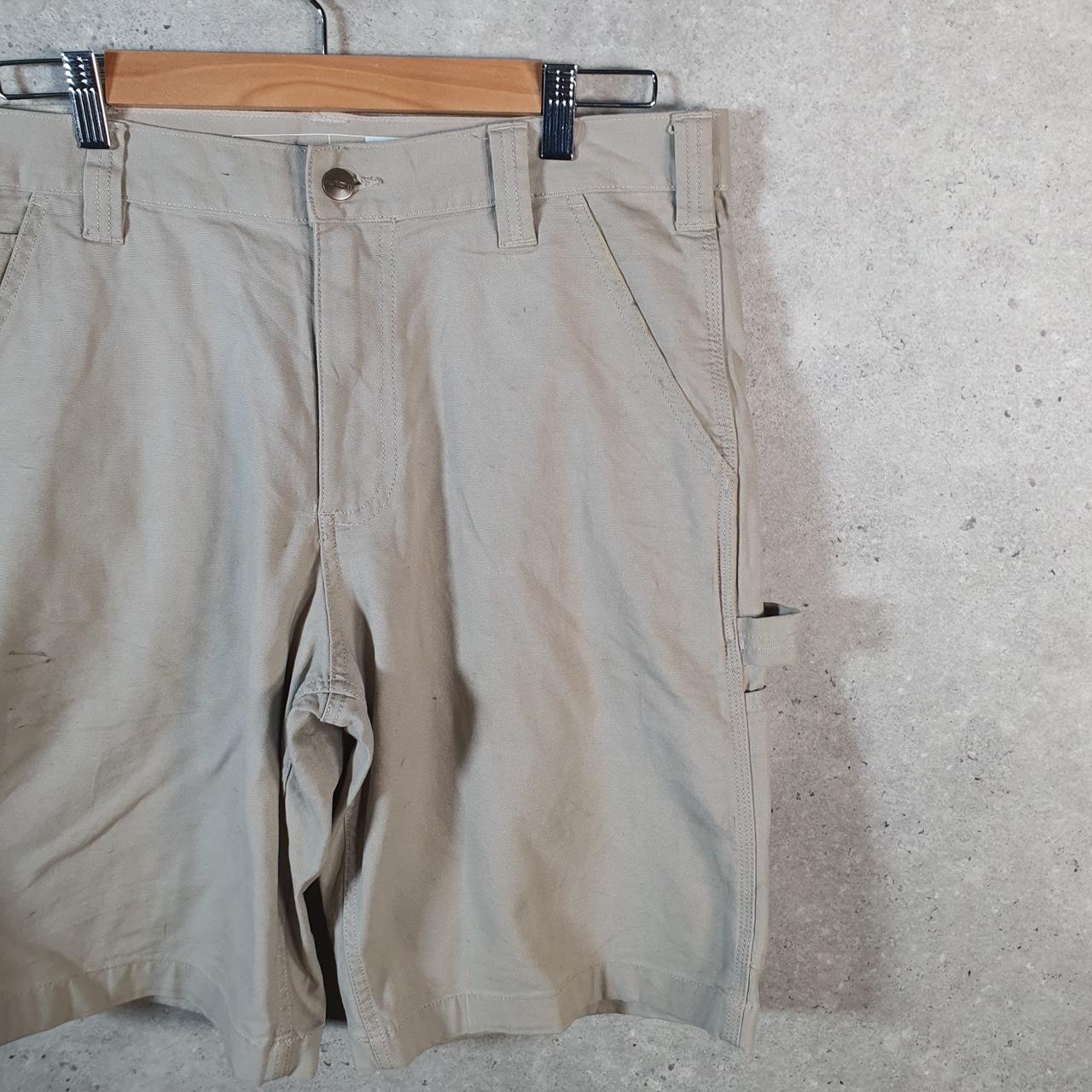 Vintage Carhartt Baggy Carpenter Shorts Jorts Cargo Men’s W34 Brown Relaxed Fit Workwear Big Fish Vintage
