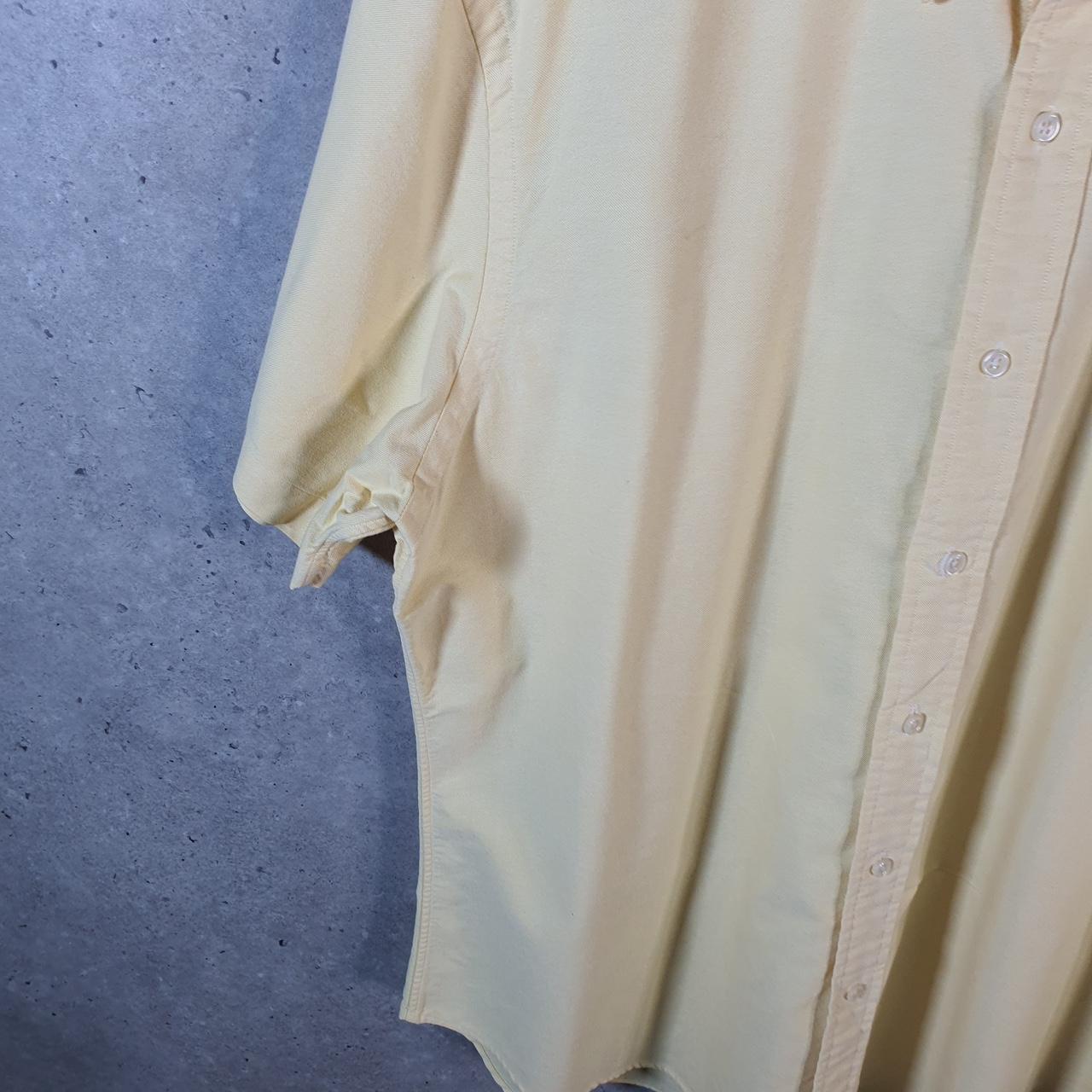 Vintage Ralph Lauren Button Down Shirt Men’s 2XL Yellow Slim Fit Cotton Pony