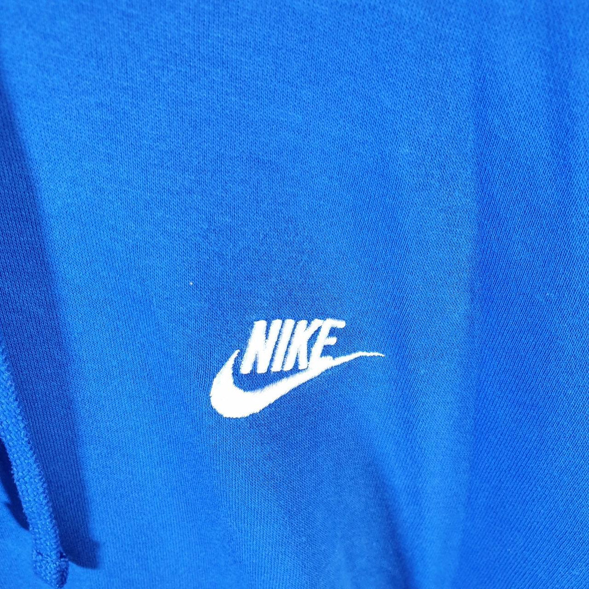 Vintage Nike Club Embroidered Hoodie Men’s XL Blue Swoosh Y2K Pullover