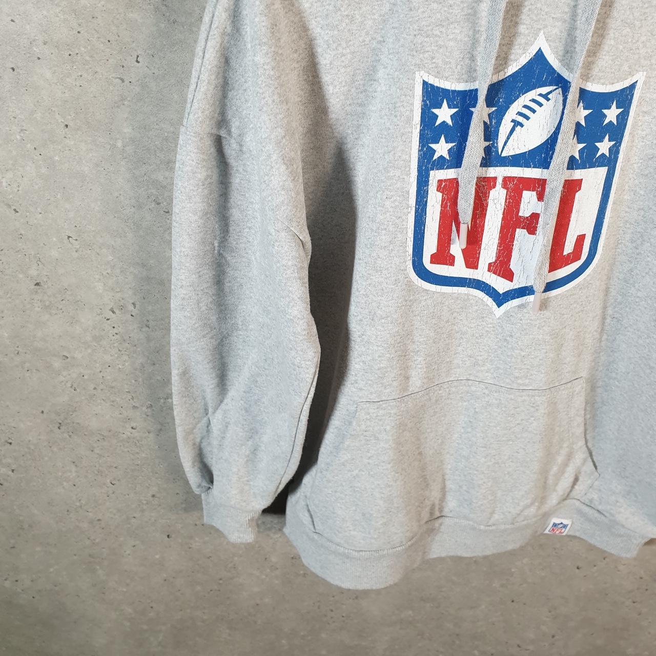 Vintage NFL Spellout Hoodie Mens Small Grey Pullover USA Pro Sport