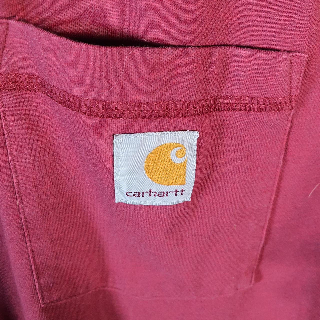 Vintage Carhartt Pocket T Shirt Men’s Large Red Workwear Chore Utility Relaxed Fit C9217