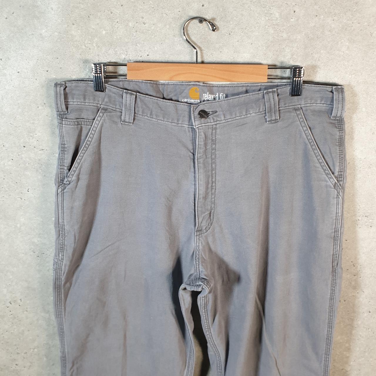 Vintage Carhartt Carpenter Trousers Mens W38 L30 Grey Relaxed Fit Workwear