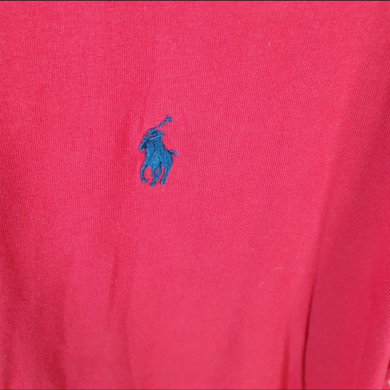 Vintage Ralph Lauren Polo T Shirt Men’s Large Red Embroidered Classic Fit Pony C9148