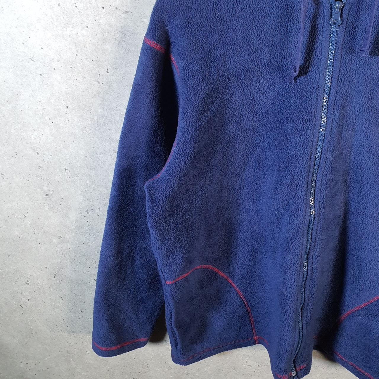 Coca Cola Bottle Fleece Full zip Hoodie Womens Medium Blue Embroidered Logo