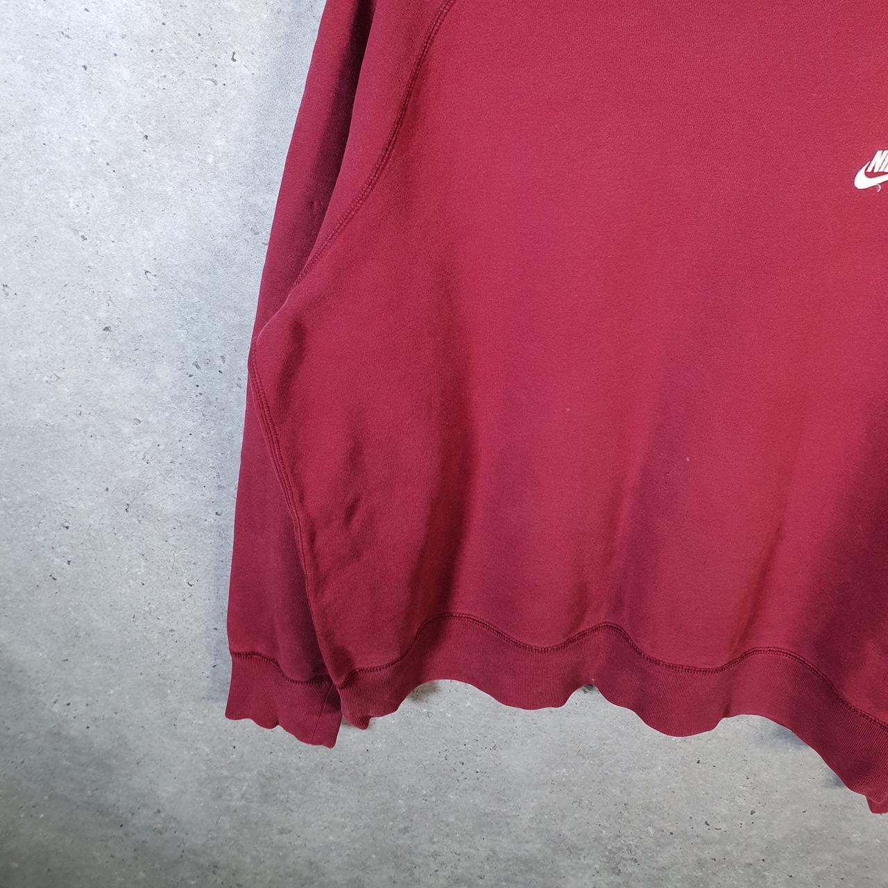 Vintage Nike Club Embroidered Sweatshirt Men’s XL Burgundy Swoosh Y2K Pullover Logo
