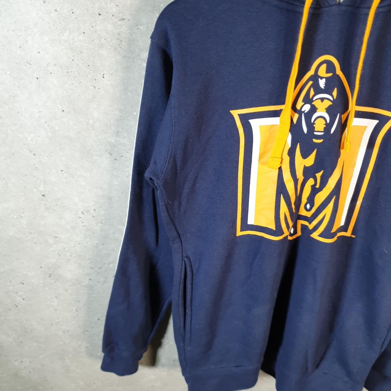Vintage Russell Athletic American Pro Sport Hoodie Men’s Small Navy Blue Pullover Baggy