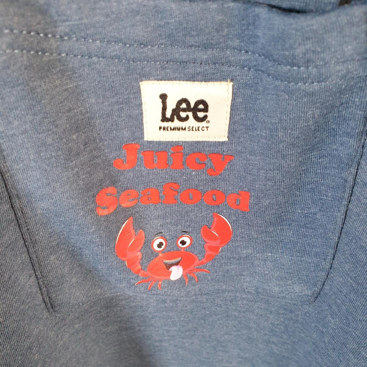 Vintage Lee Juicy SeaFood Premium Select Sweatshirt Men’s XL Navy Blue USA Pullover