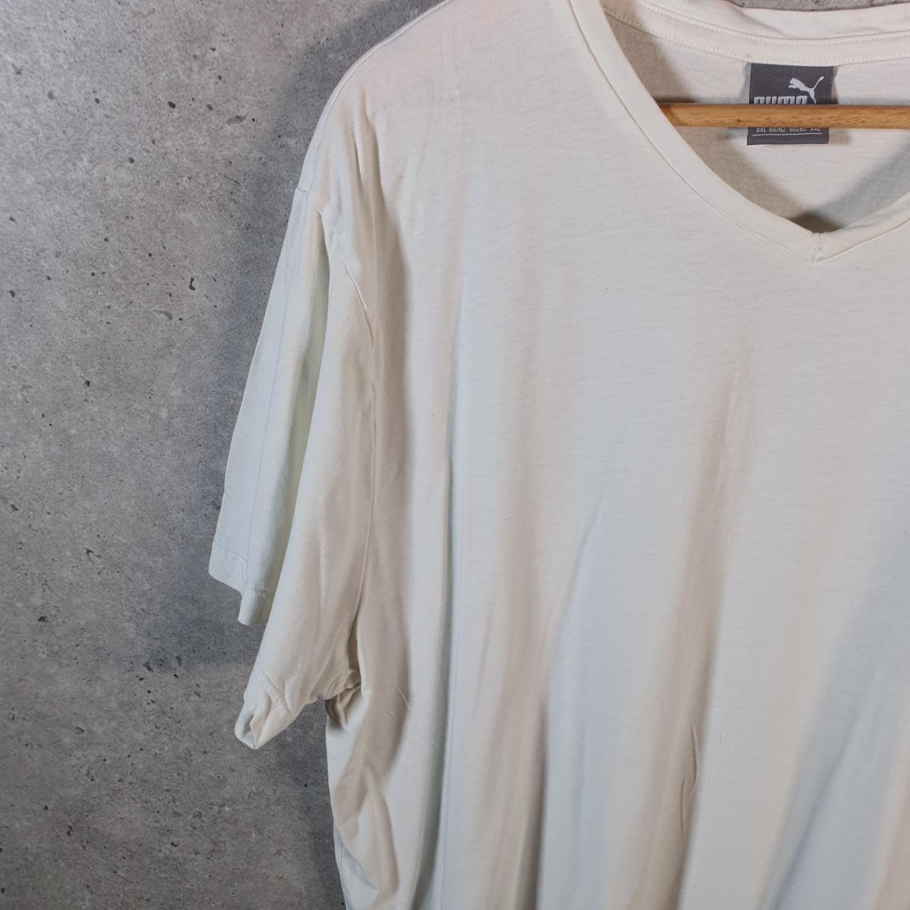 Vintage Puma Spellout T Shirt Mens 2XL White Sports Logo Athletic