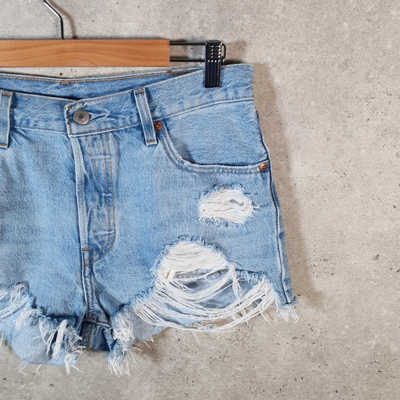 Vintage Levi’s 501 Baggy Shorts Jorts Cargo Womens W29 Blue Relaxed Denim