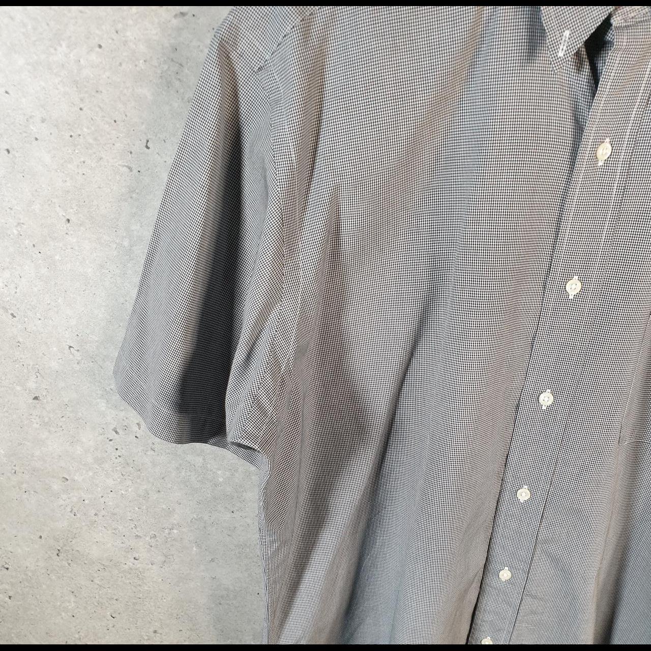 Vintage Ralph Lauren Button Down Shirt Men’s Large Grey Checkered Classic Fit Cotton