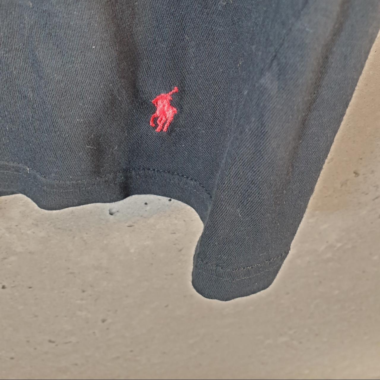 Vintage Ralph Lauren Polo T Shirt Men’s Large Black Embroidered Slim Fit Pony C9057