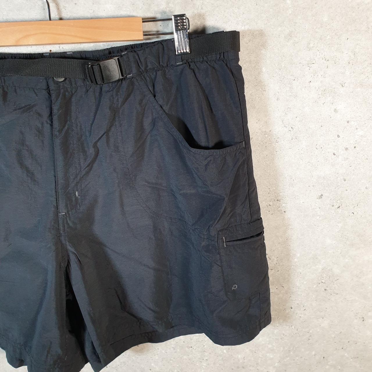 Vintage Columbia Performance Fishing Gear Shorts Womens XL Black Athletic Hiking