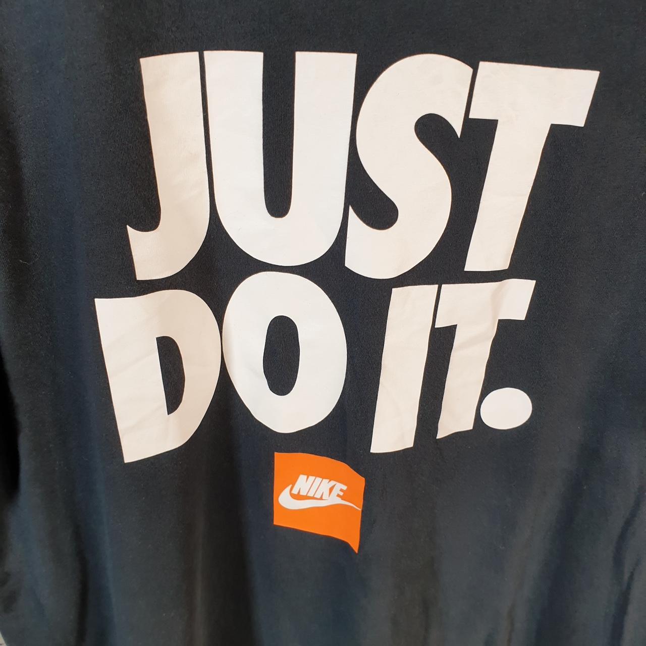 Vintage Nike Just Do It T Shirt Men’s Large Black Logo Swoosh Athletic C9886