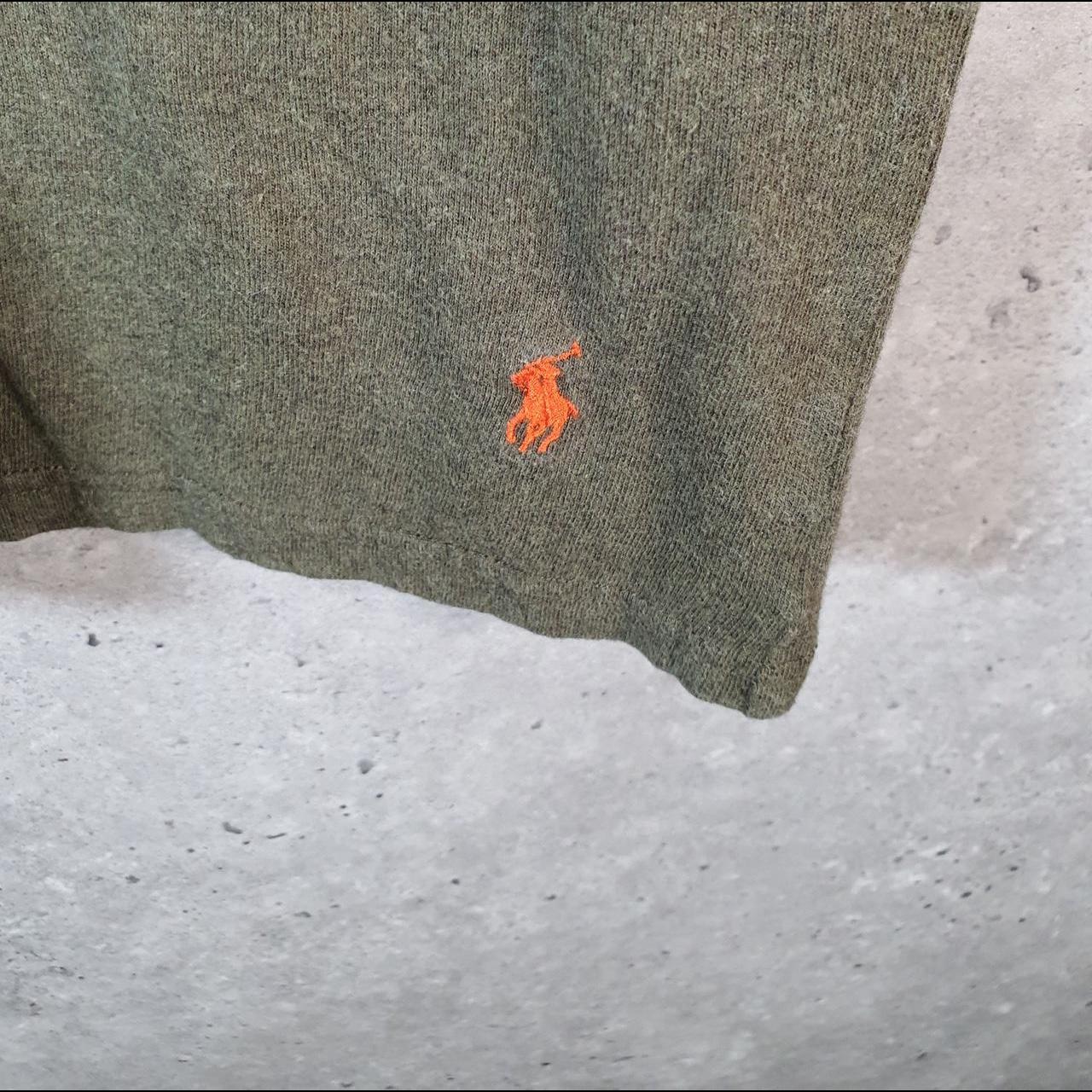 Vintage Ralph Lauren Polo T Shirt Men’s XL Khaki Green Embroidered Pony Classic Fit C9110