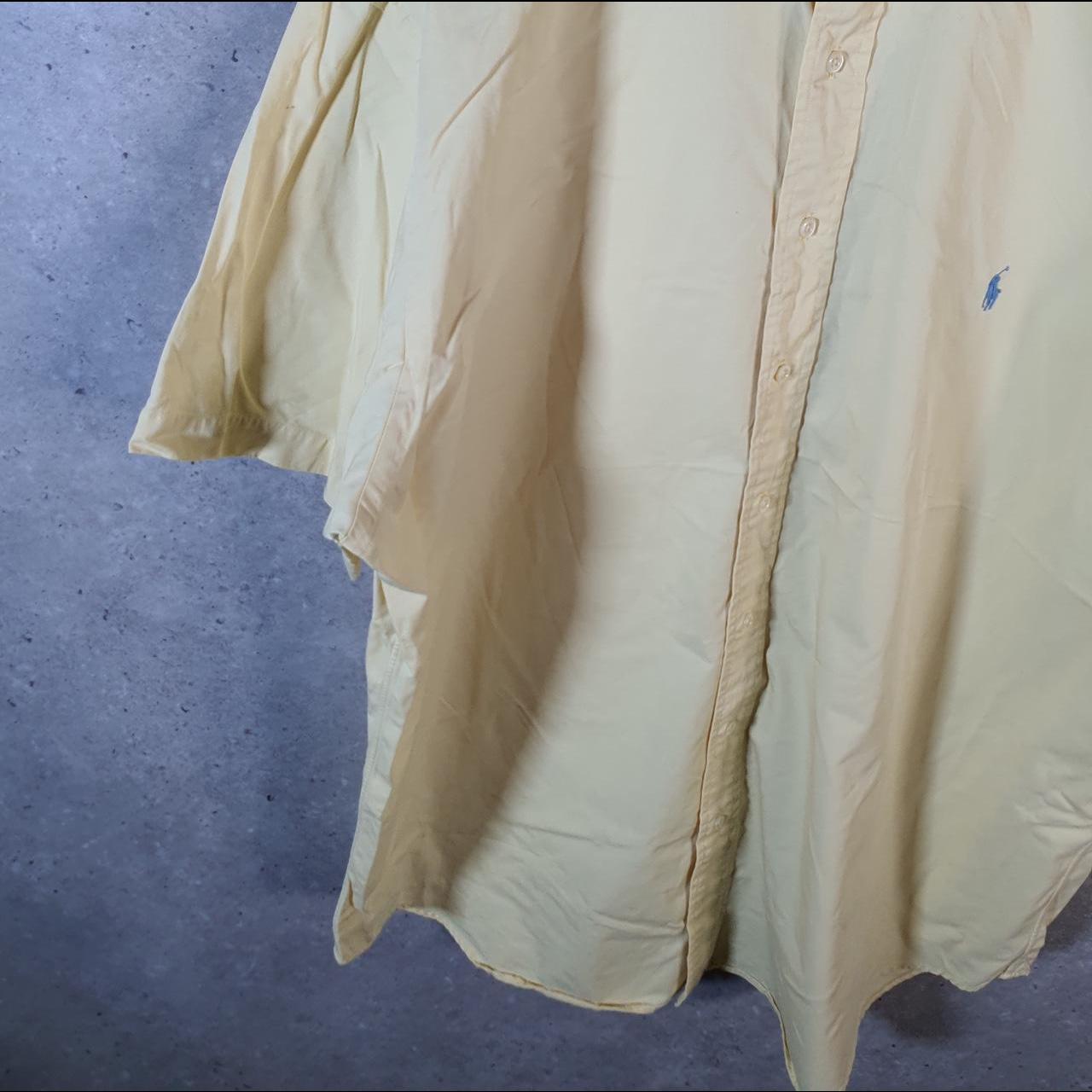 Vintage Ralph Lauren Button Down Shirt Men’s XL Big Yellow Short Sleeve Cotton Pony