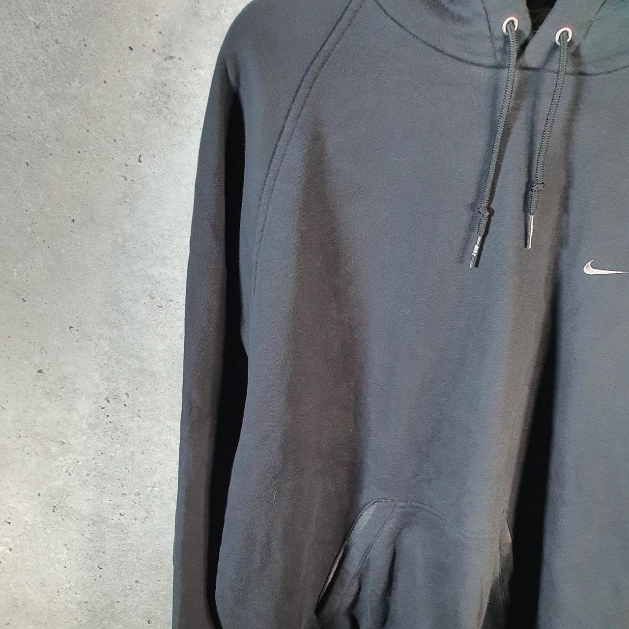 Vintage Nike 90s Embroidered Hoodie Mens 2XL Black Single Swoosh Y2K Pullover Logo