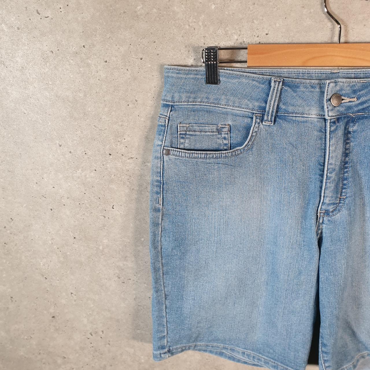 Vintage Lee Baggy Shorts Jorts Cargo Womens W34 Blue Relaxed Denim