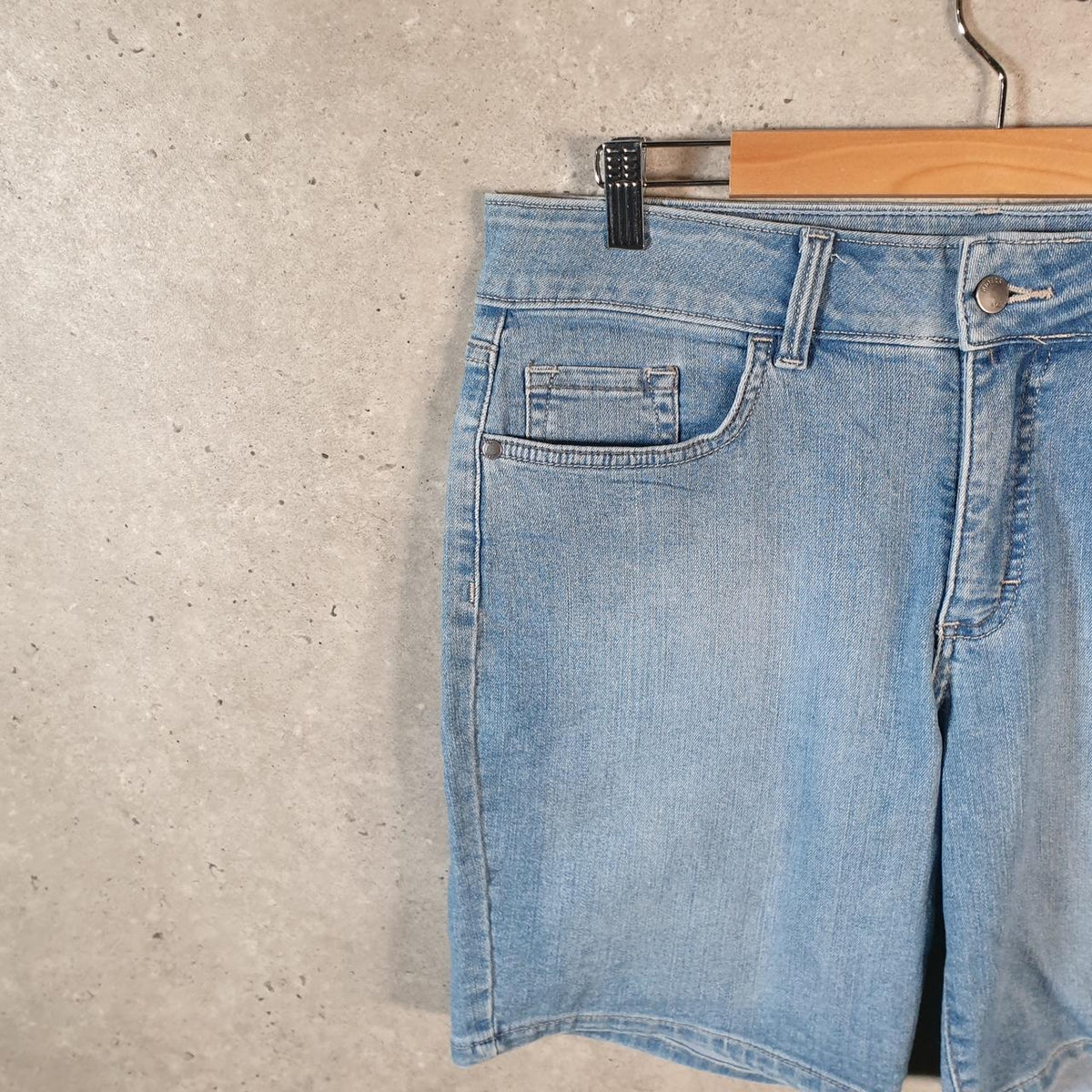 Vintage Lee Baggy Shorts Jorts Cargo Womens W34 Blue Relaxed Denim