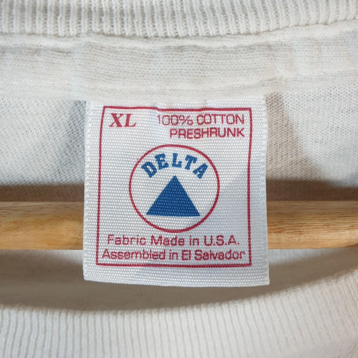 Vintage Delta Texas Flag 90s USA Single Stitch T Shirt Men’s XL White