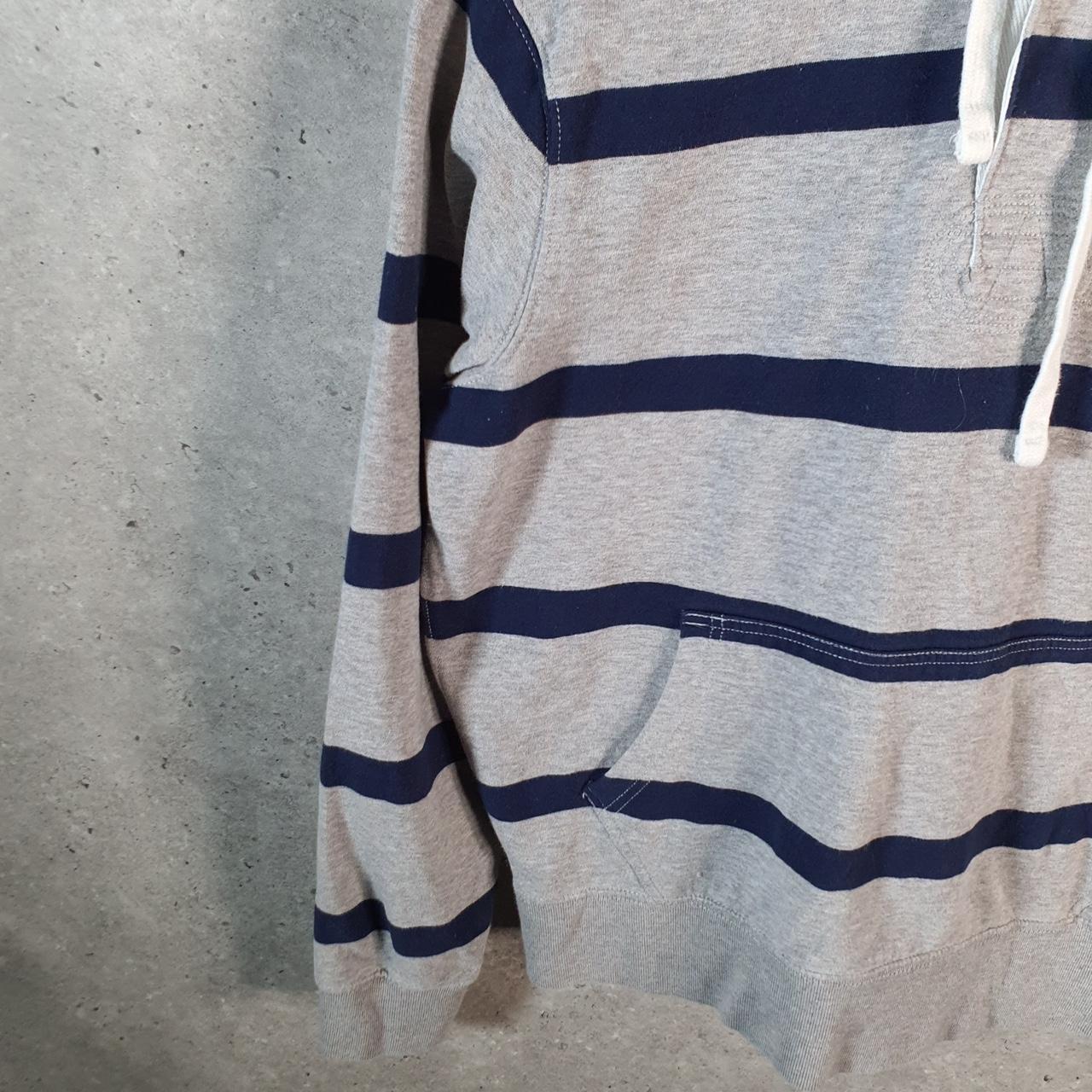 Vintage Ralph Lauren Polo Heavyweight Hoodie Womens Medium Grey Cotton Pullover 1/4 Button Pony