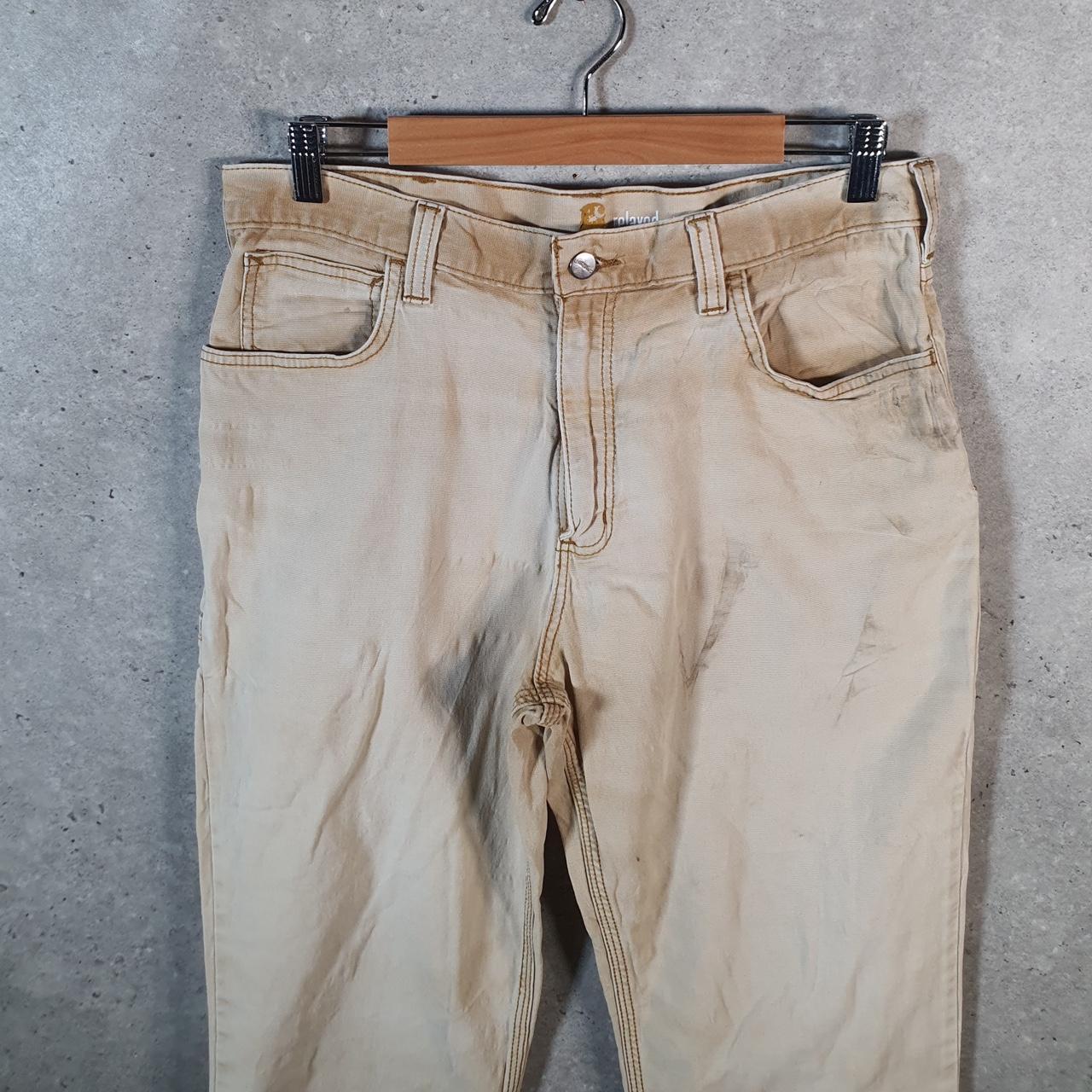 Vintage Carhartt Carpenter Trousers Mens W33 L31 Brown Relaxed Fit Workwear