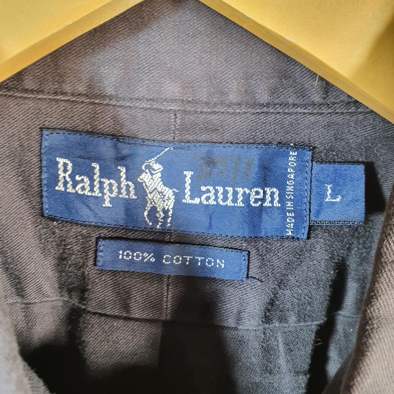 Vintage Ralph Lauren Button Down Shirt Men’s Large Black Classic Fit
