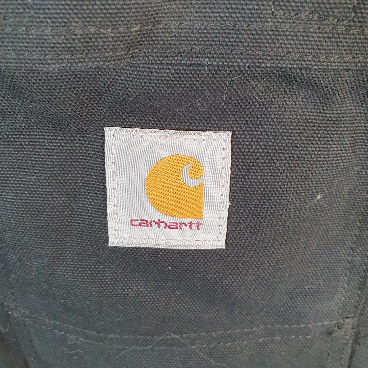 Vintage Carhartt Insulated Quilted Lined Duck Canvas Jacket Men’s Large Black Canvas USA G2116