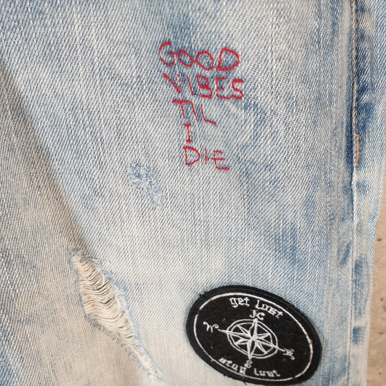 Vintage American Eagle Baggy Y2K Hip Hop Jorts Shorts Mens W32 Blue Denim USA