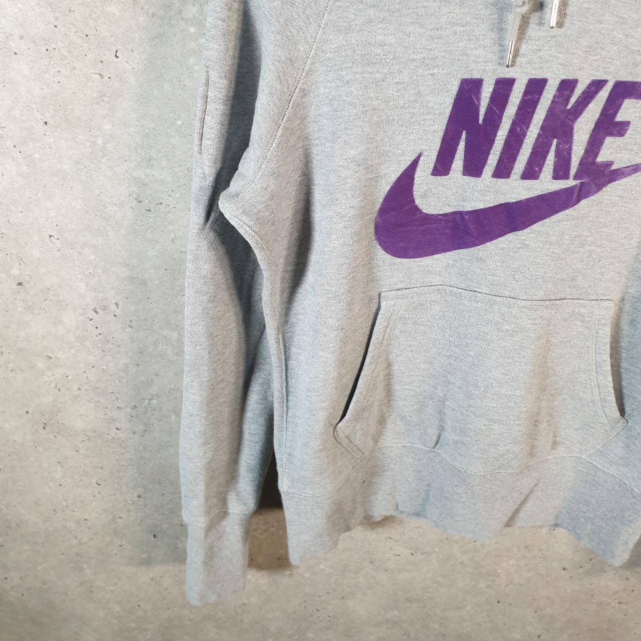 Vintage Nike 90s Club Hoodie Womens Medium Grey Swoosh Y2K Pullover