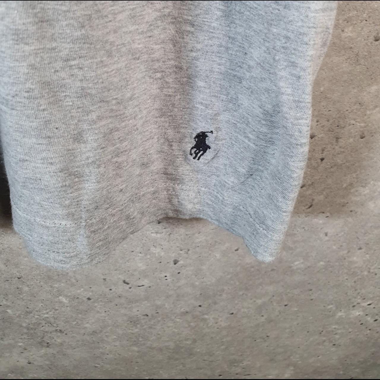 Vintage Ralph Lauren Polo T Shirt Men’s XL Grey Embroidered Pony Classic Fit C9084