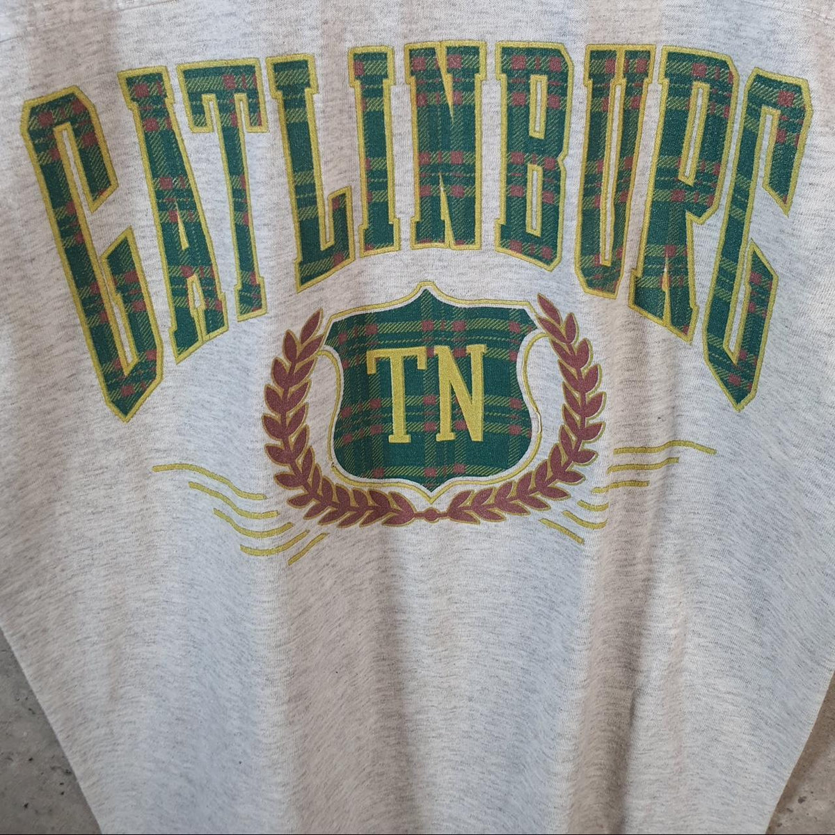 Vintage Alore Gatlinburg 90s USA Graphic Single Stitch T Shirt Men’s Medium Grey C8878