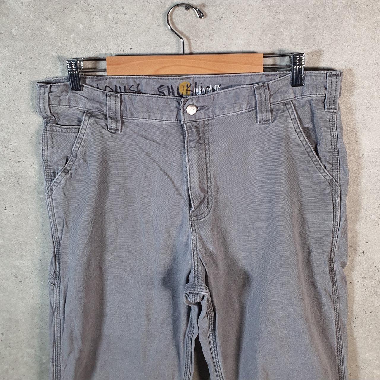 Vintage Carhartt Carpenter Trousers Mens W36 L26 Grey Relaxed Fit Workwear USA