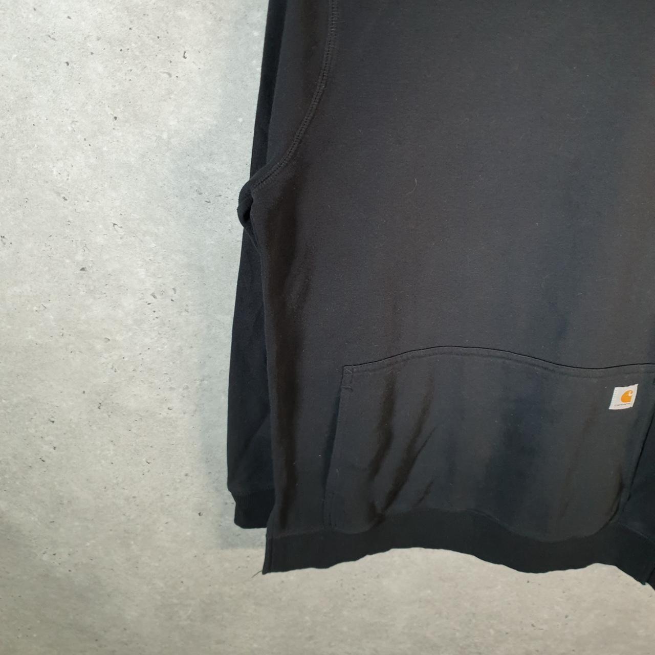 Vintage Carhartt Sweatshirt Womens Medium Black Pullover Blank USA Relaxed Fit