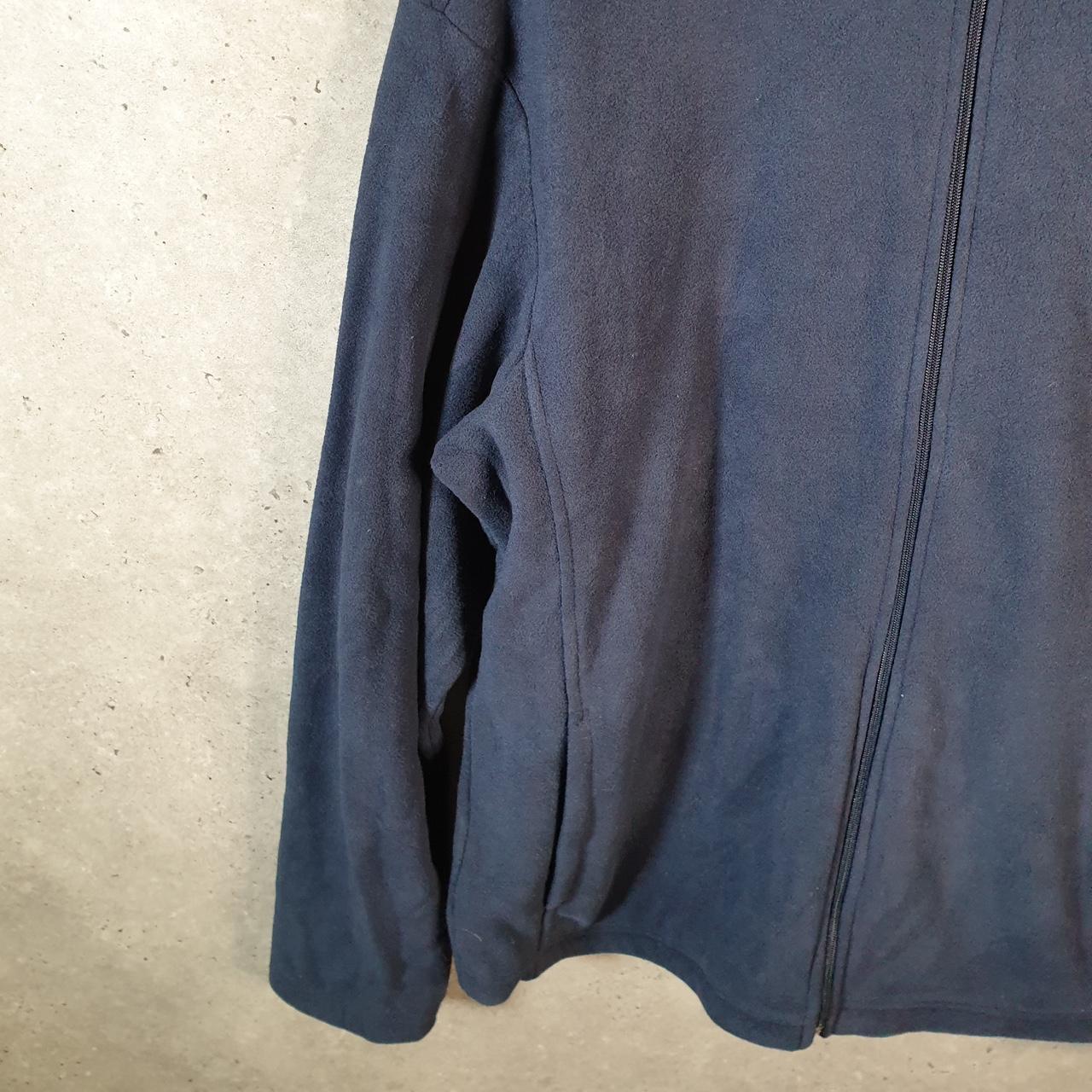 Vintage Starter Fleece Sweatshirt Jacket Mens Large Navy Blue Full Zip Embroidered Logo