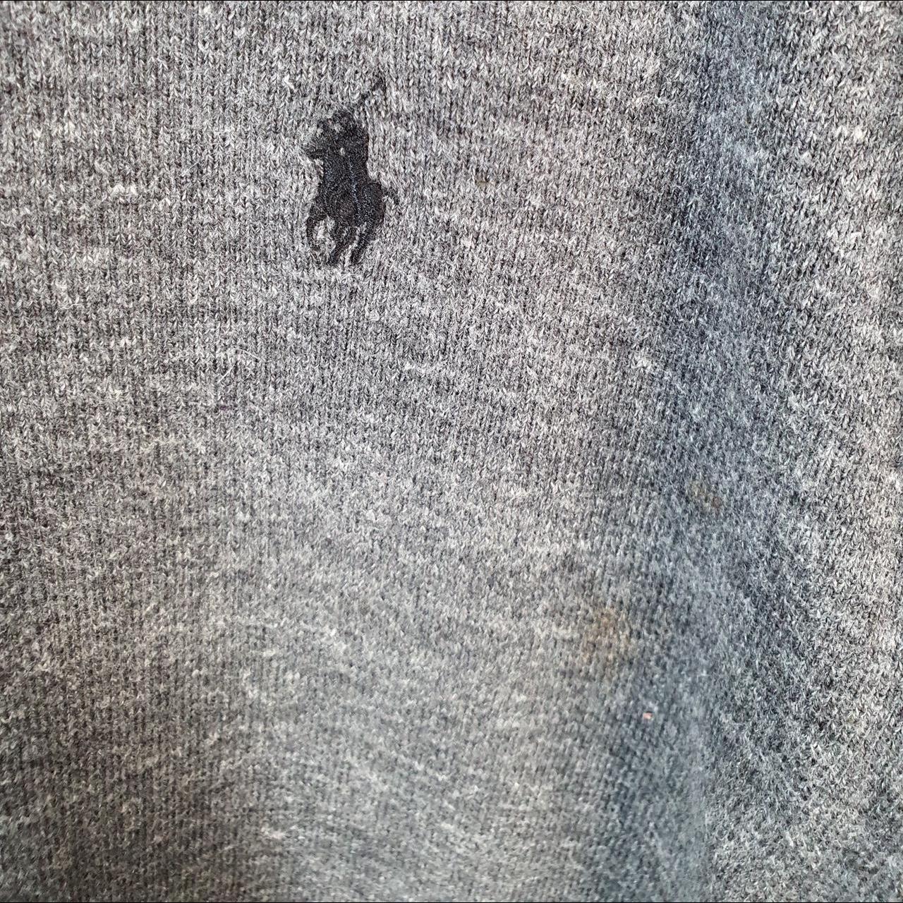 Vintage Ralph Lauren Polo Knit Sweatshirt Men’s Large Grey Pullover Pony C8850