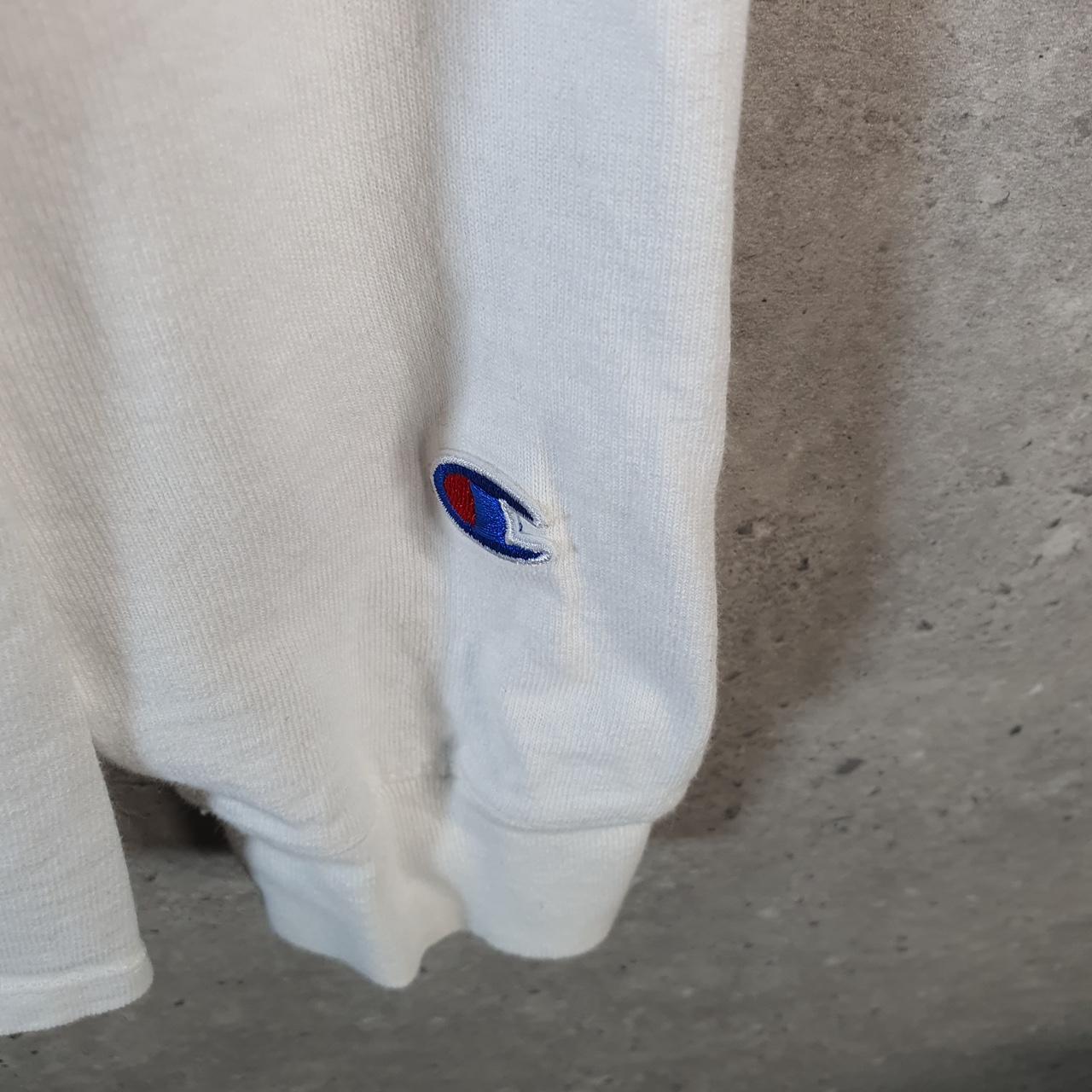 Vintage Champion Spellout T Shirt Men’s Medium White Casual USA Athletic