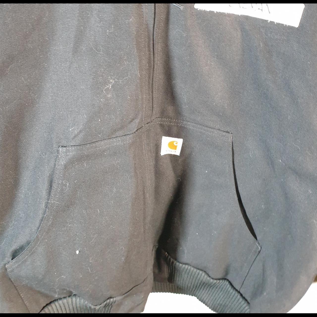 Vintage Carhartt Active Hooded Jacket Men’s Large Black J140 BLK Workwear Canvas USA G2096