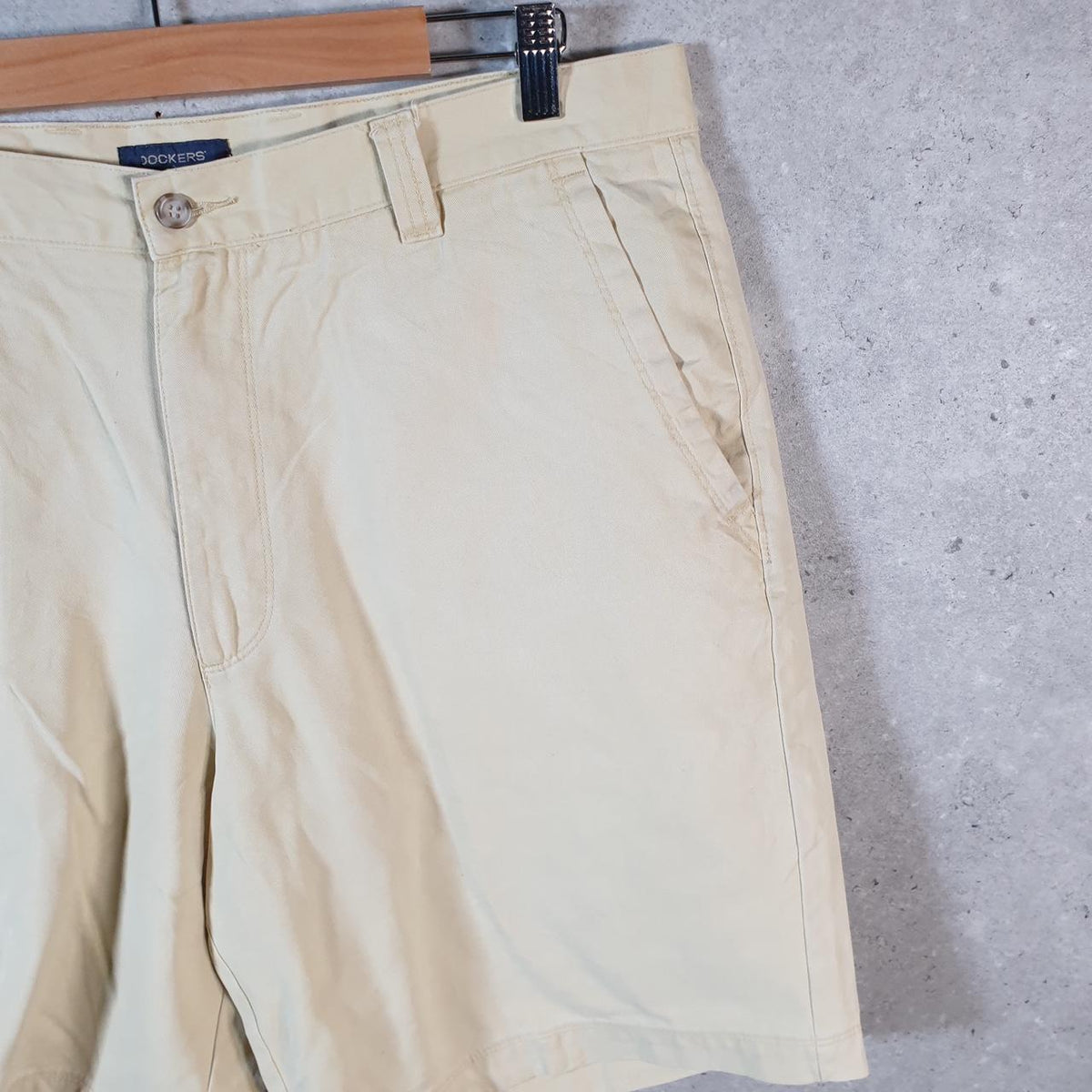 Vintage Dockers Chino Shorts Jorts Cargo Men’s W36 Beige Baggy Cotton A4274
