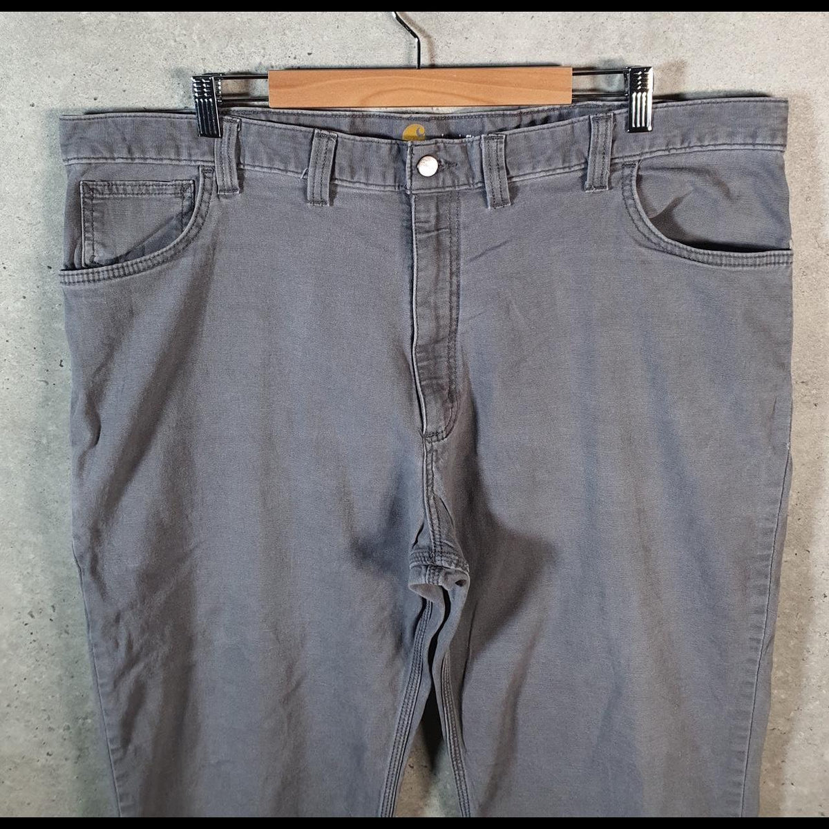 Vintage Carhartt Carpenter Trousers Mens W44 L32 Grey Relaxed Fit Workwear USA