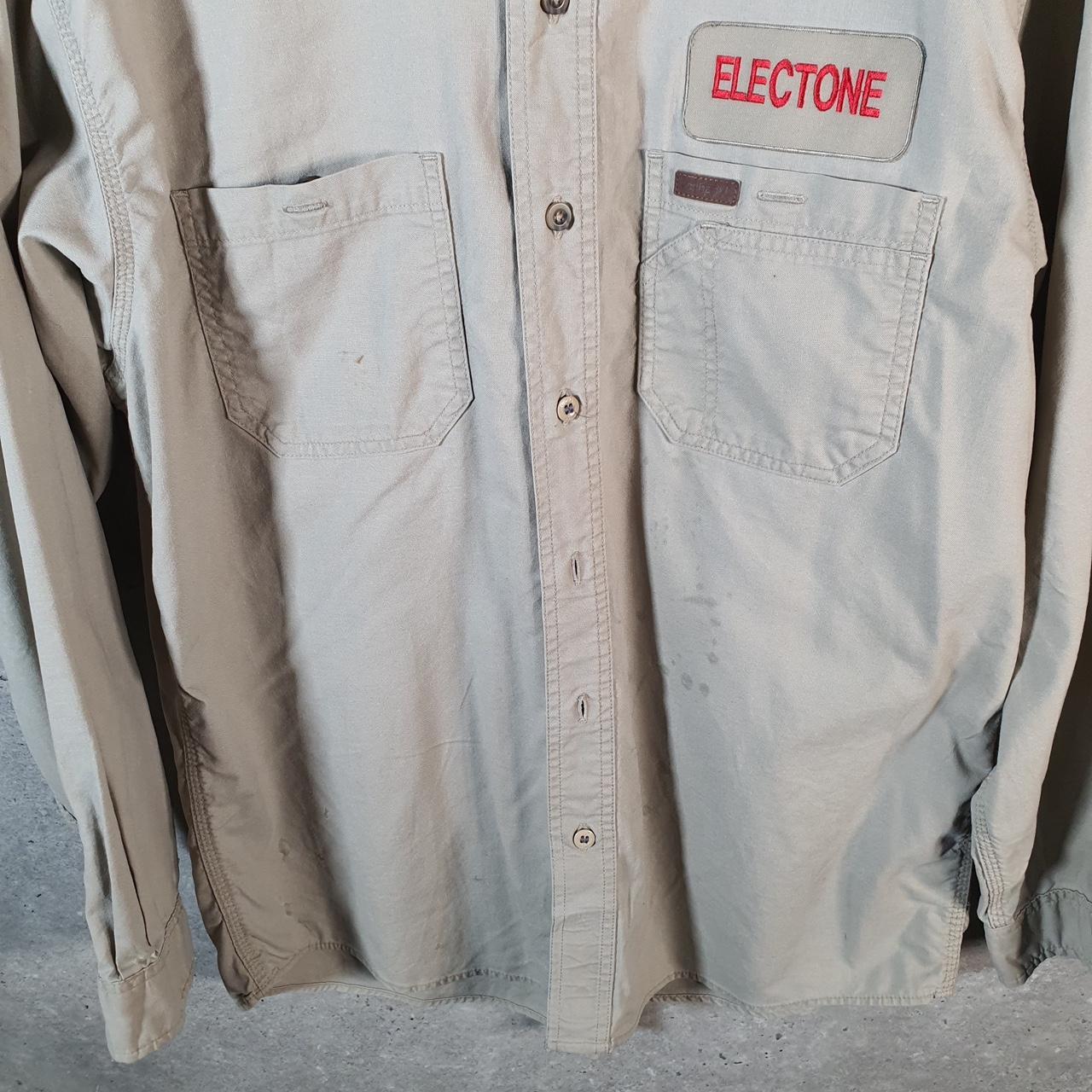Vintage Carhartt Shirt Button Down Mens Large Brown Long Sleeve Chore Utility Relaxed - Big Fish Vintage