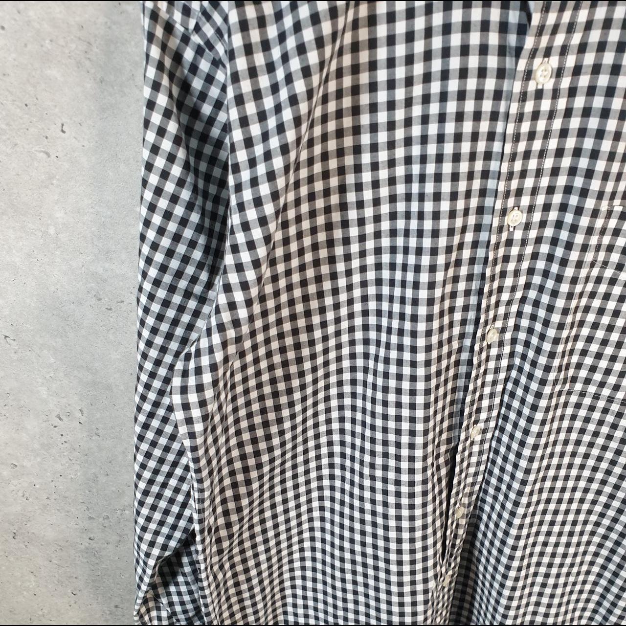 Vintage Ralph Lauren Button Down Shirt Men’s Small Grey Checkered Blake Cotton