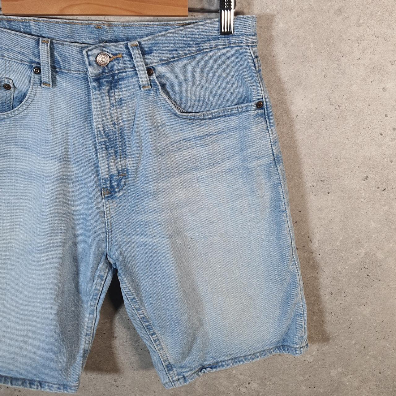 Vintage Wrangler Denim Shorts Jorts Cargo Men’s W32 Relaxed Blue Baggy Cotton