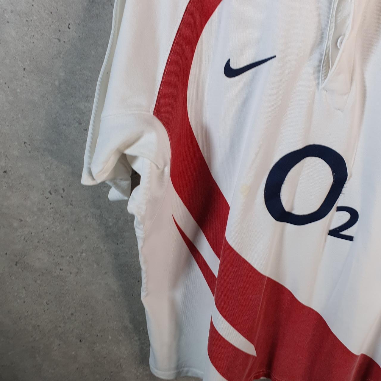 Vintage Nike 90s England Lions Rugby Polo Shirt Men’s XL White Logo Swoosh Athletic