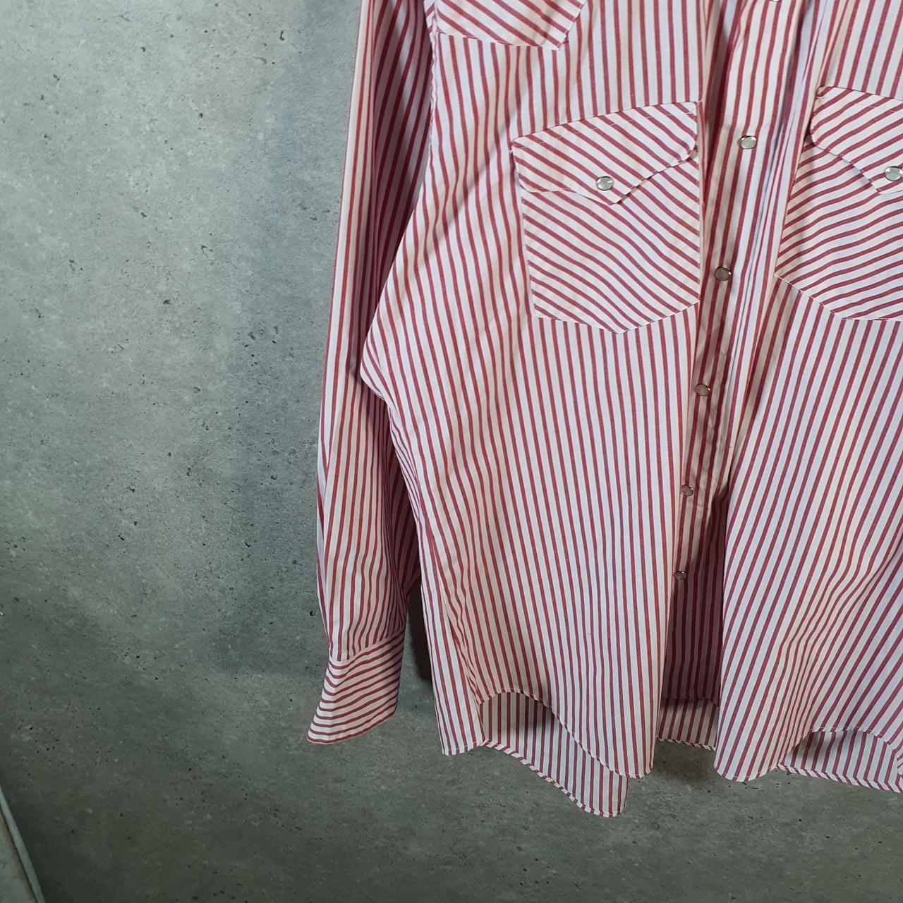 Vintage Ruddock Shirt Men’s XL Pink Striped Cotton Custom Fit